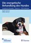 Buchtitel: "Die energetische Behandlung des Hundes" von Brigitte und Walter Salomon. Ein Hund mit Markierungen auf dem Fell.