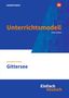 "Unterrichtsmodell", "Gittersee", "Charlotte Gneuß", Blau mit geometrischem Muster, Logo oben rechts, "EinFach Deutsch"., Buch