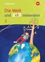 „Die Welt und ich mittendrin 3“. Illustration: Kind schaukelt auf der Erde, Baum wächst heraus., Buch