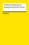 William Shakespeare: König Richard der Dritte, Buch, Buch