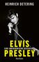 HEINRICH DETERING, ELVIS PRESLEY: EINE AMERIKANISCHE GESCHICHTE, Reclam. Schwarz-Weiß-Foto von einem Mann mit Mikrofon., Buch