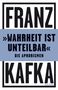 Franz Kafka: 'Wahrheit ist unteilbar', Buch