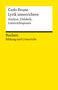 Carlo Brune: Lyrik unterrichten. Analyse, Didaktik, Unterrichtspraxis. Reclam Bildung und Unterricht, Buch