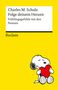 "Charles M. Schulz Folge deinem Herzen Frühlingsgefühle mit den Peanuts Reclam" über gelbem Hintergrund mit Snoopy, der ein rotes Herz hält., Buch