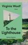 "Virginia Woolf: To the Lighthouse, A Novel, Reclam Originals" steht über einem Leuchtturm in einer Landschaftsillustration., Buch