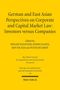 : German and East Asian Perspectives on Corporate and Capital Market Law: Investors versus Companies, Buch