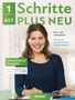 1 A1.1 Schritte PLUS NEU. Kurs- und Arbeitsbuch. Aktualisierte Ausgabe. Eine Frau lächelt und schreibt in ein Buch., 1 Buch und 1 Diverse