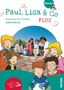 „Paul, Lisa & Co PLUS. Deutsch für Kinder. Arbeitsbuch.“ Illustration und Foto von Kindern in einer fröhlichen Szene.