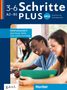 "3-6 Schritte Plus A2-B1, Neu, Deutsch als Zweitsprache, Prüfungsheft Deutsch-Test für Zuwanderer. Drei lachende Menschen lernen.", Buch