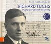 "Richard Fuchs: A Composer's Search for Identity" von Valentina Strobl und Gerold Gruber. Porträt, Noten im Hintergrund., Buch