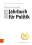 "Österreichisches Jahrbuch für Politik 2025", 50. Ausgabe. Links ein vertikales Logo "böhlau". Icons: Lorbeerkranz in Gold., Buch