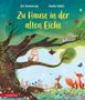 "Zu Hause in der alten Eiche" von Zoë Armstrong und Amélie Videlo. Eine Illustration mit Tieren in einem Baum., Buch
