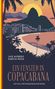 „Ein Fenster in Copacabana“ von Luiz Alfredo Garcia-Roza. Illustration: Strand, Palmen, Sonnenuntergang, Stadt., Buch