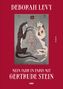 „Mein Jahr in Paris mit Gertrude Stein“. Zwei Katzen in einer abstrakten Illustration in der Mitte., Buch