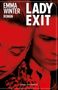 "EMMA WINTER ROMAN" sowie "LADY EXIT" stehen in großen Buchstaben. Roter Filter über zwei nachdenklichen Gesichtern.