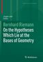 Bernhard Riemann: On the Hypotheses Which Lie at the Bases of Geometry, Buch