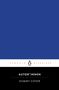 Text: "AUTOR*INNEN, DUMMY-COVER, PENGUIN KLASSIKER." Illustration mit blauem Oberteil, schwarzem Unterteil und Pinguin-Logo., Buch