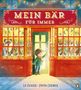 "MEIN BÄR FÜR IMMER" leuchtet über einem Laden. Ein Kind öffnet die Tür zu vielen ausgestopften Teddybären.

, Buch