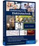 "Einführung in die Elektrotechnik", 3. Auflage, ab 1. Semester. Cover zeigt Glühbirne, Schaltpläne, Kabel, Nikola Tesla, Solarzellen., Buch