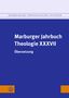 "Marburger Jahrbuch Theologie XXXVII, Übersetzung." Oben ein blauer Streifen, unten orange Quadrate., Buch