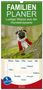 Kathrin Köntopp: Familienplaner 2024 - Lustige Möpse aus der Hundeknipserei mit 5 Spalten (Wandkalender, 21 x 45 cm) CALVENDO, Kalender