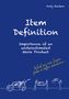 Andy Gudera: Item Definition, Buch