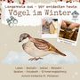 "Langeweile aus – Wir entdecken heute: Vögel im Winter." Illustration: Spatz, Schneeflocken, Bastelbilder, Beerenzweige., Buch