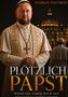 Der Text enthält den Titel "Plötzlich Papst" und beschreibt eine Geschichte über Berufung und Verantwortung. Ein Mann in Papstgewand., Buch