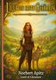 "Lilli die erste Gefährtin" steht oben. Unten: "Norbert Apitz, Lord of Glenmor". Frau mit Hund in blühender Landschaft., Buch