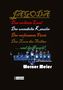 Text in dekorativer Schrift: "JAGODA, Das verhexte Land, Der umnebelte Kanzler, Der verfressene Fürst, Der Zorn der Töchter ...und der Frosch!" Darunter kleine Flaschen., Buch
