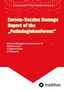 Titel: "Corona-Vaccine Damage Report of the 'Pathologiekonferenz'". Autoren: Arne Burkhardt, Walter Lang, Norbert Schwarz. Unten: "tredition"-Logo. Hintergrund: Rot mit weißen Punkten., Buch