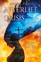 "Robin Theis. Afterlife Crisis. Das Lieben nach dem Tod." Silhouette einer Frau, Mond, Kreuz, Feuer und Landschaft., Buch