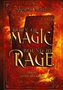 Text: "Born of Magic, Bound by Rage. Hekate Göttin der Hexen. Fear the Goddesses 1." Goldene Schrift, feuriger Hintergrund., Buch