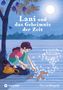 "Lani und das Geheimnis der Zeit" von Patricia Morganti. Eine Illustration zeigt ein Mädchen, das im Wasser spielt., Buch