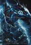 „Lucian Mason und die Träne des Drachen“ steht groß in der Mitte. Hintergrund: Blauer Drache mit Blitzen, Gebäude., Buch