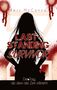 "Last-Standing Survivor" in roter Schrift, Silhouette einer Frau, blutartige Spritzer und der Text "Der Tag, ab dem die Zeit stillsteht.", Buch
