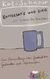 "Kaffeepott auf grauem Tisch, Text: Kaffeekunst und Gedanken. Überschrift, Untertitel, stilisierte Illustration, Signatur.", Buch