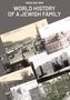 Text: "WORLD HISTORY OF A JEWISH FAMILY" von Yakub Zair-Bek. Schwarz-weiß Postkarten von historischen Gebäuden und Städten., Buch