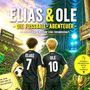 "Elias & Ole - Die Fußball-Abenteuer. 16 Abenteuer. Ein Team. Eine Freundschaft." Zwei Jungen in Fußballtrikots, Rückenansicht., Buch