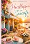„Herzklopfen im Seecafé“ von Mira Jungbluth. Romantisches Café am See mit einem Tisch, Blumen und Sonnenuntergang., Buch