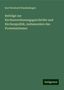 Karl Bernhard Hundeshagen: Beiträge zur Kirchenverfassungsgeschichte und Kirchenpolitik, insbesondere des Protestantismus, Buch