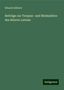 Eduard Lübbert: Beiträge zur Tempus- und Moduslehre des älteren Lateins, Buch