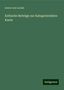 Anton von Leclair: Leclair, A: Kritische Beiträge zur Kategorienlehre Kants, Buch