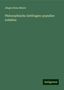 Jürgen Bona Meyer: Meyer, J: Philosophische Zeitfragen: populäre Aufsätze, Buch