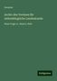 Anonym: Anonym: Archiv des Vereines für siebenbürgische Landeskunde, Buch