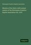 Wetumpka Primitive Baptist Association: Association, W: Minutes of the thirty-sixth annual session o, Buch