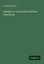 Georg Kaufmann: Beiträge zur landwirthschaftlichen Oekonomik, Buch