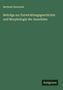 Berthold Hatschek: Beiträge zur Entwicklungsgeschichte und Morphologie der Anneliden, Buch