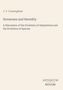 Titel: "Hormones and Heredity". Autor: J. T. Cunningham. Thema: Evolution und Anpassungen. Unten rechts: ANTIQUUM NOVUM., Buch