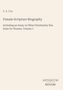 "Female Scripture Biography" von F. A. Cox. Unten steht "ANTIQIUM NOVUM". Beiges Layout., Buch
